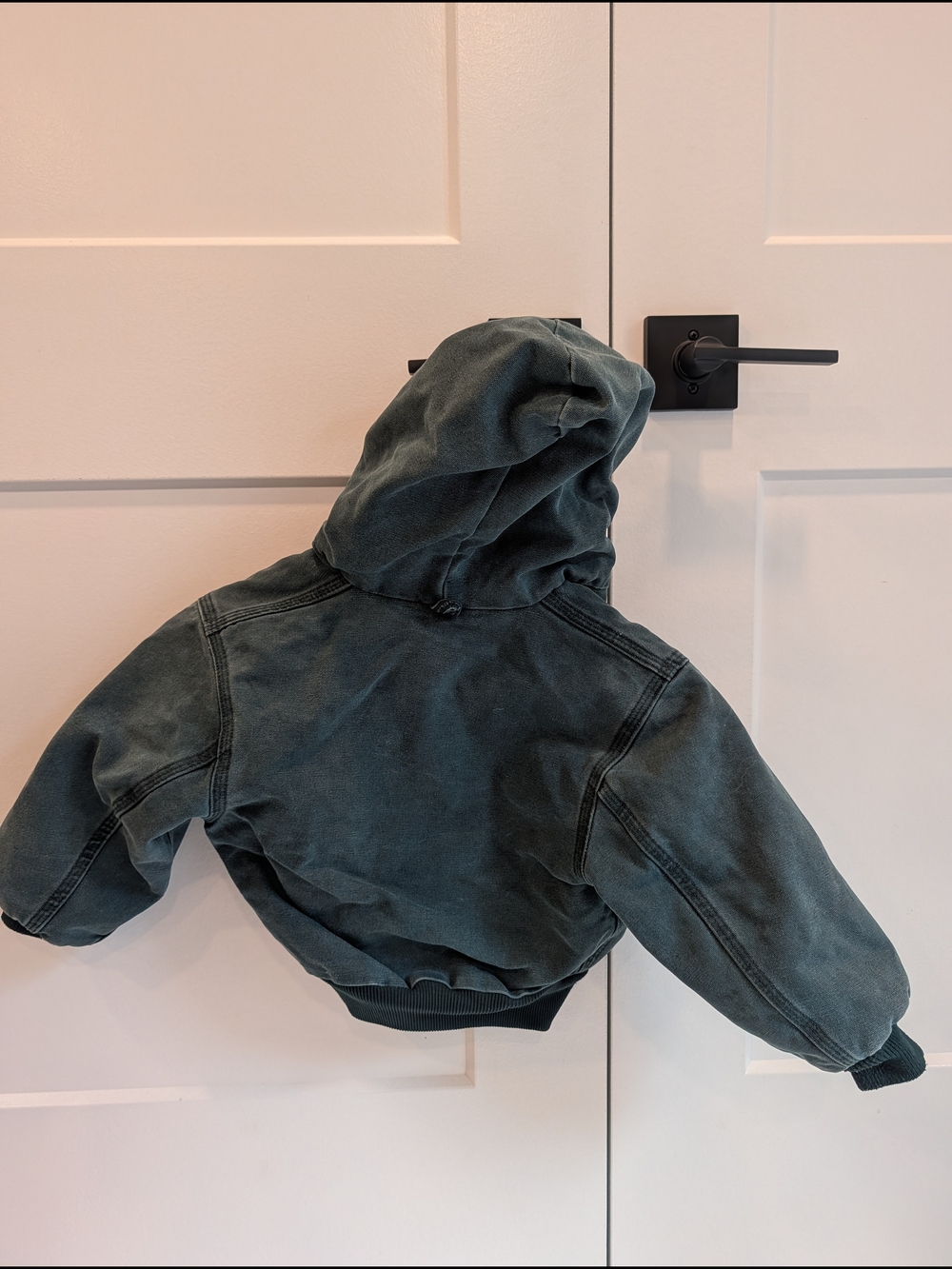CARHARTT Toddler Teal Hooded Insulated Canvas Duck Coat Size 4T - Picture 7 of 9